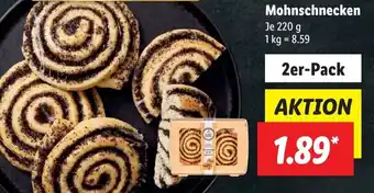 Lidl Mohnschnecken 200 g 2er Pack Angebot