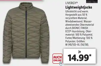 Lidl Livergy Lightweightjacke Angebot