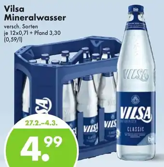 Trink und Spare Vilsa Mineralwasser 12x0,7L Angebot