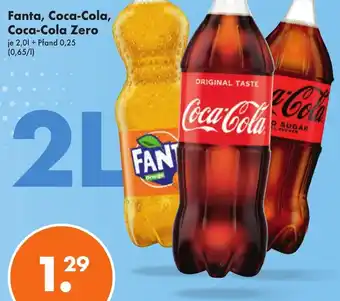 Trink und Spare Fanta, Coca-Cola oder Coca-Cola Zero 2,0 L Angebot