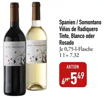 Galeria Markthalle Spanien/Somontano Viñas de Radiquero Tinto, Blanco oder Rosado 0,75 L Flasche Angebot