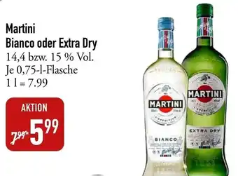 Galeria Markthalle Martini Bianco oder Extra Dry 0,75 L Flasche Angebot