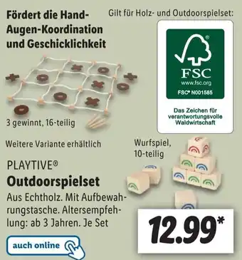 Lidl Playtive Outdoorspielset Angebot