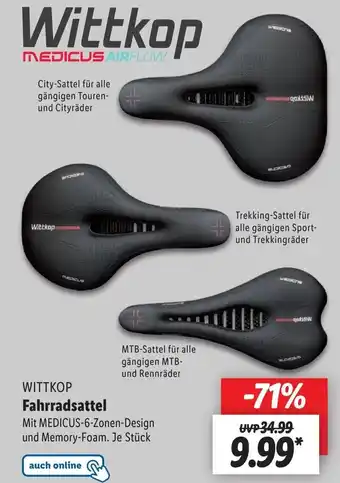 Lidl Wittkop Fahrradsattel Angebot