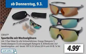 Lidl Crivit Sportbrille mit Wechselgläsern Angebot