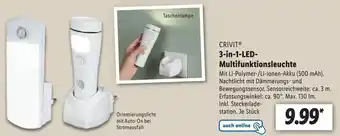 Lidl Crivit 3in1 LED Multifunktionsleuchte Angebot