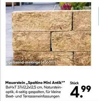 Hellweg Mauerstein „spaltino mini antik“ Angebot