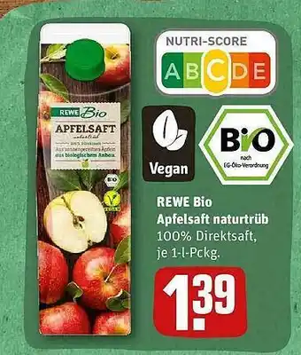 REWE Rewe bio apfelsaft naturtrüb Angebot