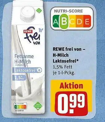 REWE Rewe frei von - h-milch laktosefrei Angebot