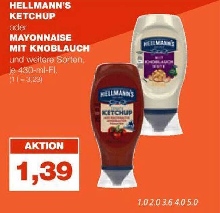 Hellmann's ketchup oder mayonnaise mit knoblauch Angebot bei mein real