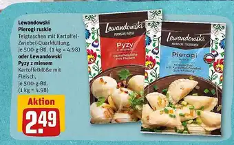 REWE Lewandowski pierogi ruskie oder lewandowski pyzy z miesen Angebot