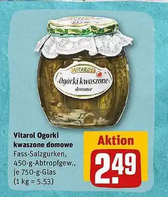 REWE Vitarol ogorki kwaszone domowe Angebot