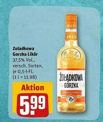 REWE Kaufpark Zoladkowa gorzka likör Angebot