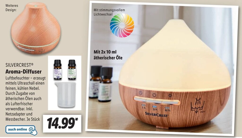 Silvercrest Aroma Diffuser Angebot bei Lidl