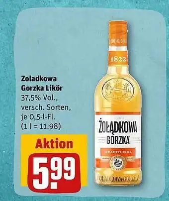 REWE Zoladkowa gorzka likör Angebot