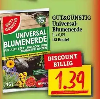 NP Discount Gut & günstig universal-blumenerde Angebot