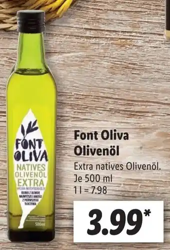 Lidl Font Oliva Olivenöl 500 ml Angebot