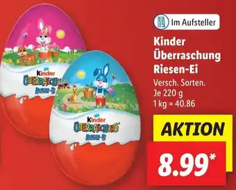 Lidl Kinder Überraschung Riesen-Ei 220 g Angebot