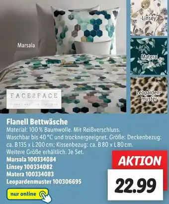 Lidl Face2Face Flanell Bettwäsche Angebot