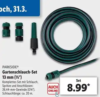 Lidl Parkside Gartenschlauch Set 13mm Angebot