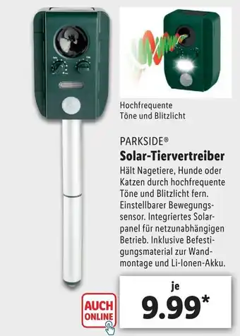 Lidl Parkside Solar Tiervertreiber Angebot