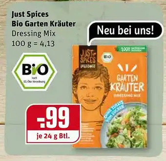 REWE Just Spices Bio Garten Kräuter Angebot