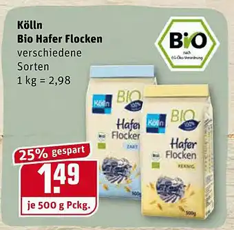 REWE Kölln Bio Hafer Flocken Angebot