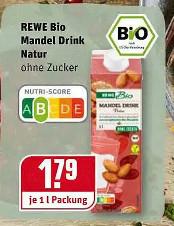 REWE Rewe Bio Mandel Drink Natur Angebot