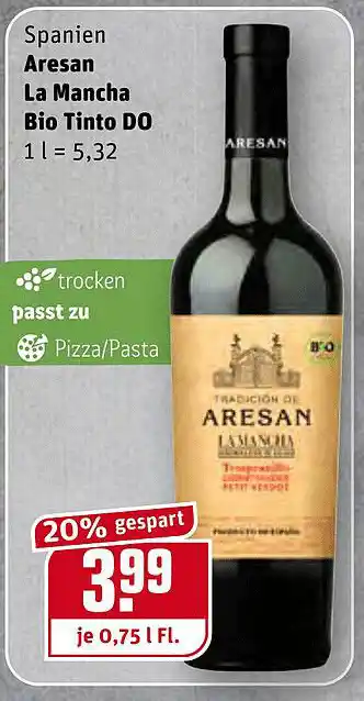 REWE Aresan La Mancha Bio Tinto Do Angebot