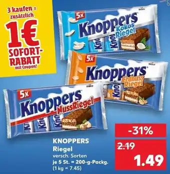 Kaufland Knoppers Riegel 200 g Packg. Angebot