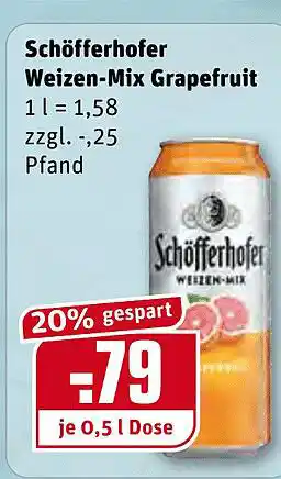 REWE Schöfferhofer Weizen-mix Grapefruit Angebot