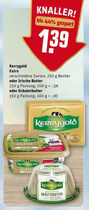 REWE Kerrygold Extra Oder Irische Butter Oder Kräuterbutter Angebot