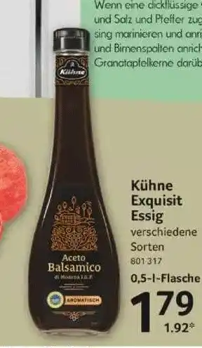 Selgros Kühne Exquisit Essig Angebot