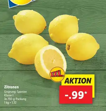 Lidl Zitronen 750g Angebot