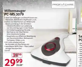 Selgros Profi Care Milbensauger Pc-ms 3079 Angebot