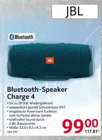 Selgros Jbl Bluetooth Speaker Charge 4 Angebot