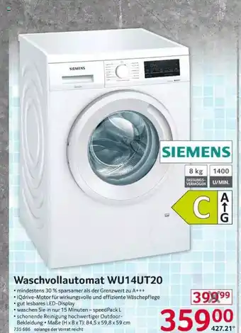 Selgros Siemens Waschvollautomat Vu14ut20 Angebot