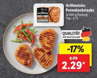 Lidl Grillmeister Putenhacksteaks 400g Angebot