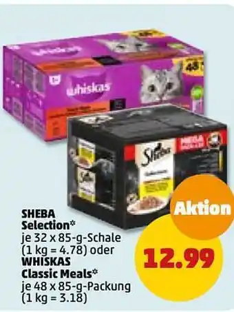 PENNY Sheba selection oder whiskas classic meals Angebot