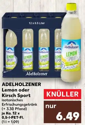 Kaufland Adelholzener Lemon oder Kirsch Sport Ka. 12x0,5 L-PET-Fl. Angebot