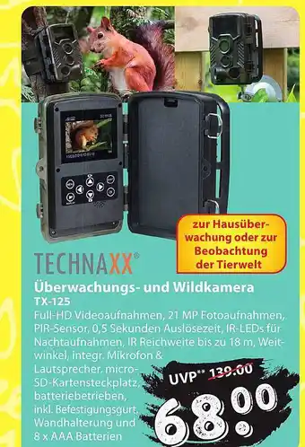 Famila Nord Ost Technaxx überwachung- und wildkamera tx-125 Angebot