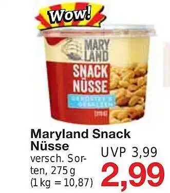 Jawoll Maryland snack nüsse Angebot