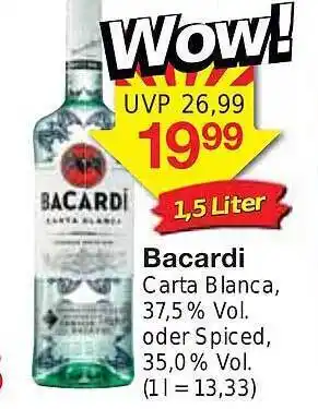 Jawoll Bacardi carta blanca oder spiced Angebot