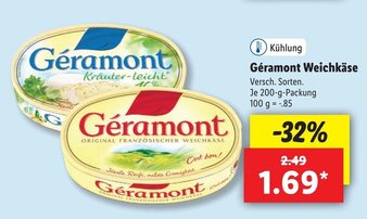 Lidl Géramont Weichkäse 200g Angebot