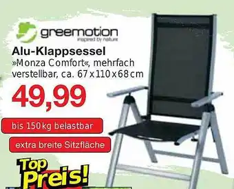 Jawoll Greemotion alu-klappesessel »monza comfort« Angebot