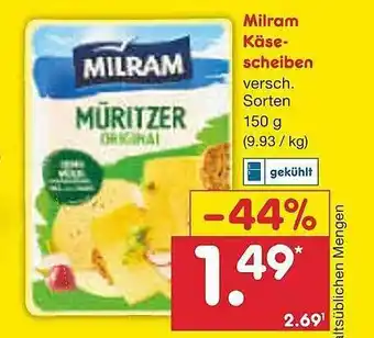 Netto Marken-Discount Milram käse - scheiben Angebot