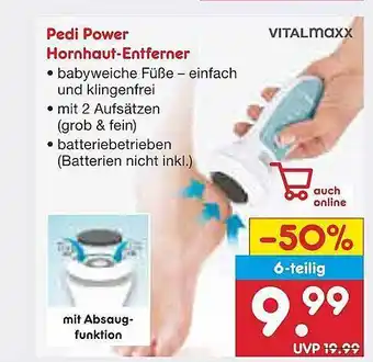 Netto Marken-Discount Pedi power hornhaut-entferner vitalmaxx Angebot