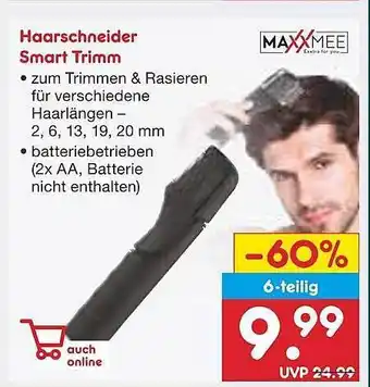 Netto Marken-Discount Haarschneider smart trimm maxxmee Angebot