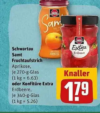 REWE Schwartau samt fruchtaufstrich oder konfitüre extra Angebot