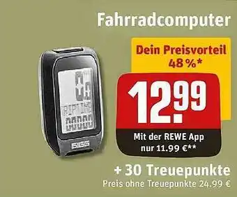 REWE Fahrradcomputer Angebot